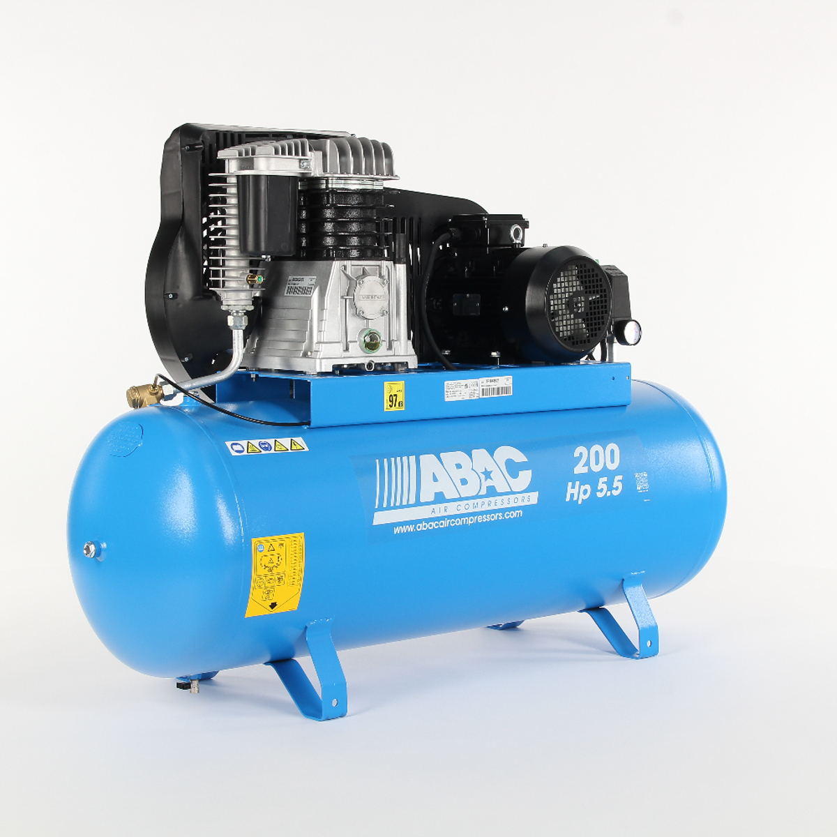 ABAC Pro 200 Litre Belt Drive Air Compressor | 23 CFM | 5.5 HP | 159 PSI